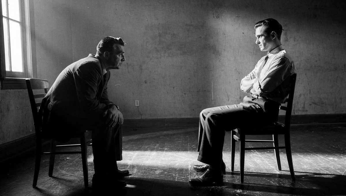 Two people adjusting posture, adapting body language across neurodiversity