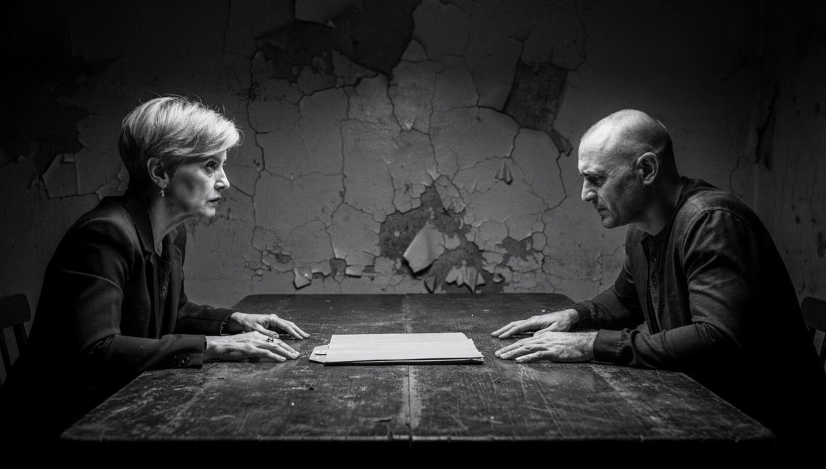 Two managers in tense negotiation, tension management frameworks in practice