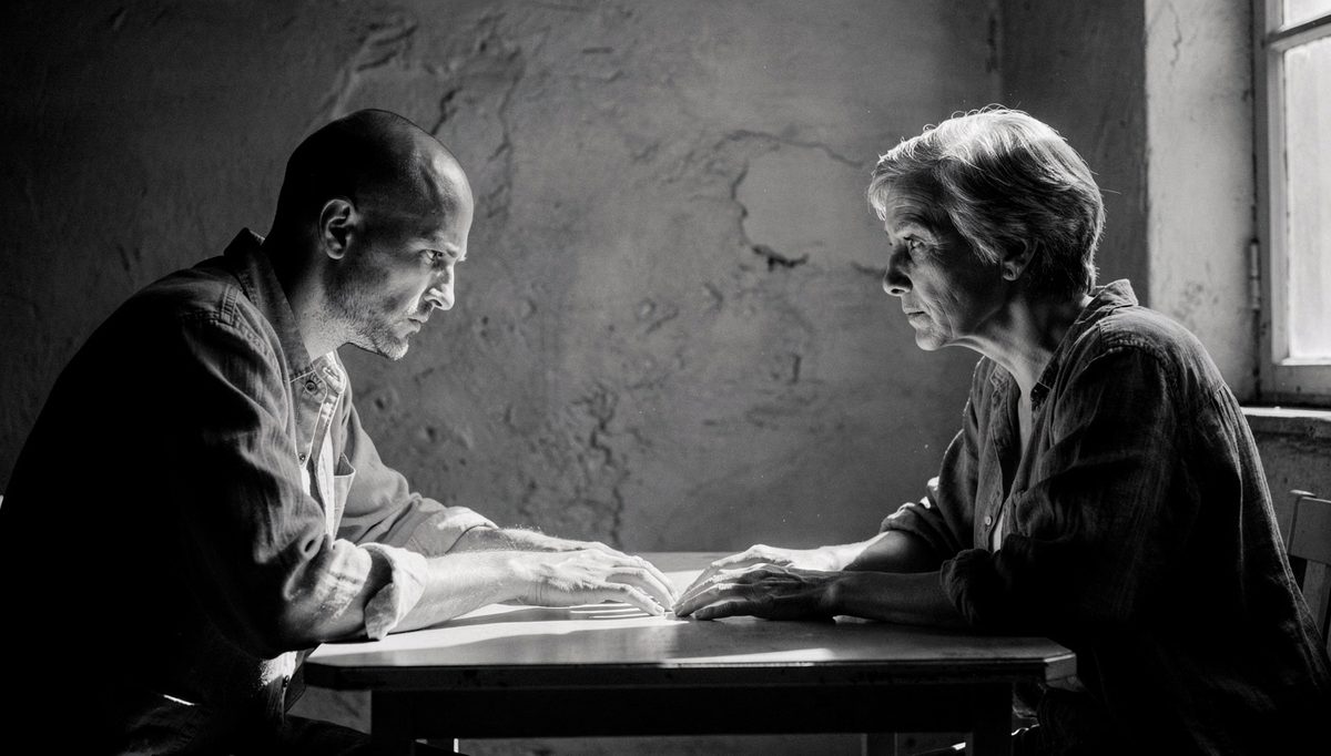Two colleagues in cross-cultural sensitivity difficult conversation, high contrast