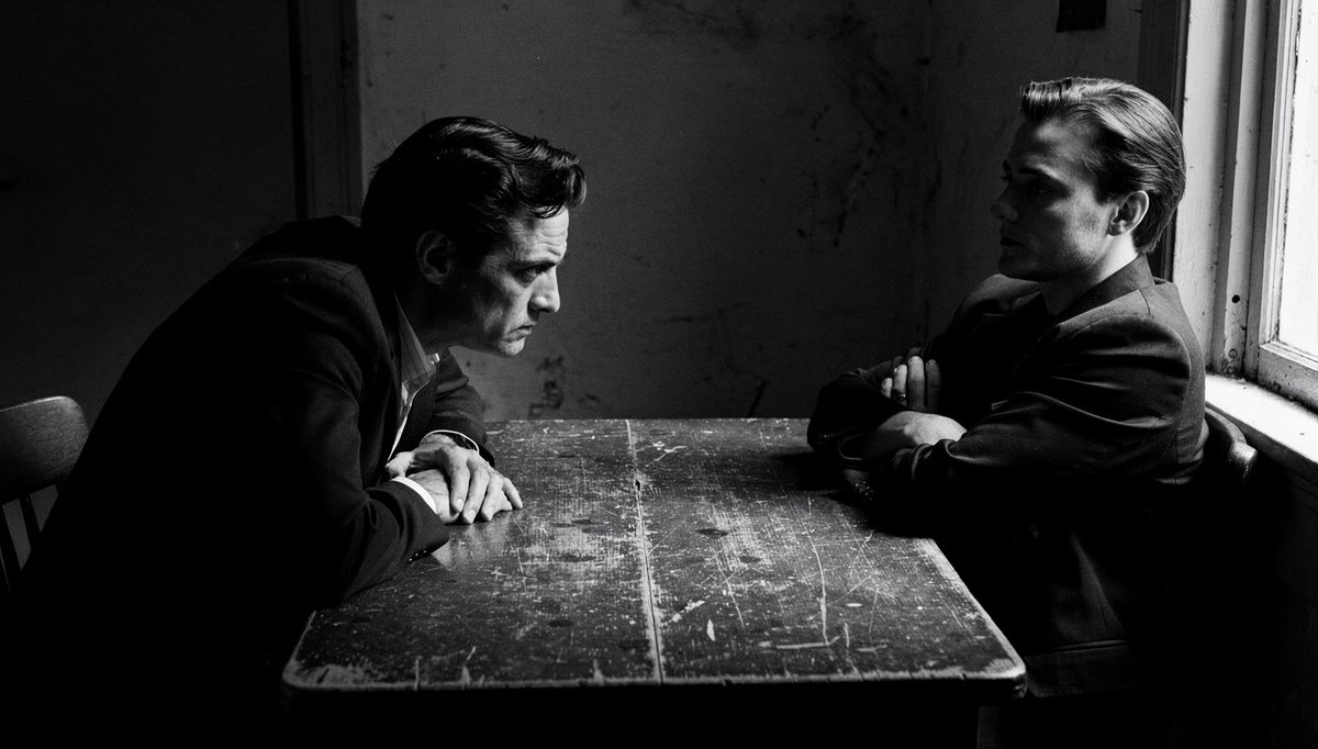 Two people in tense cross-cultural emotional expression conversation