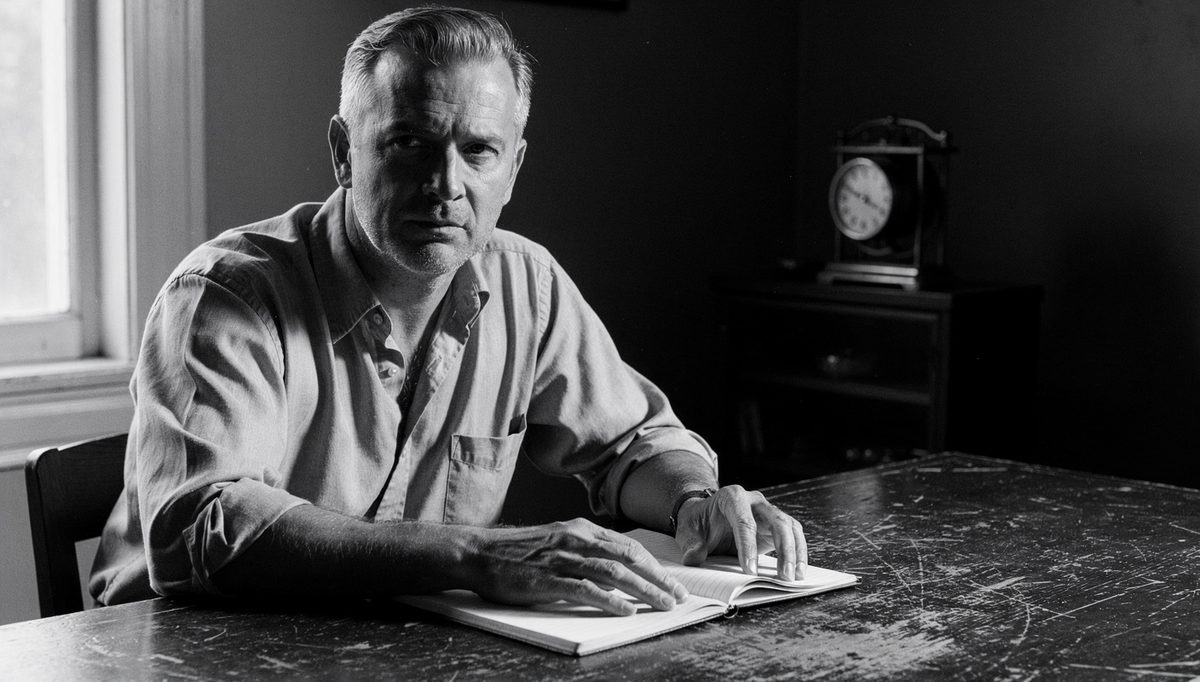 Leader alone at desk reflecting on leadership voice habit change