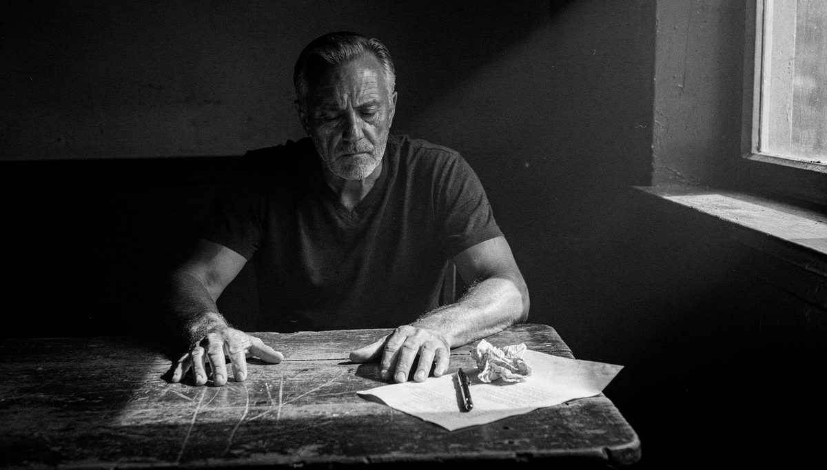 Man preparing alone before conflict, emotional control conflict practice