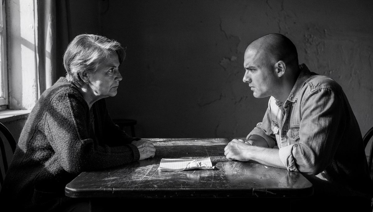 Two people in tense feedback conversation, 70/30 rule feedback