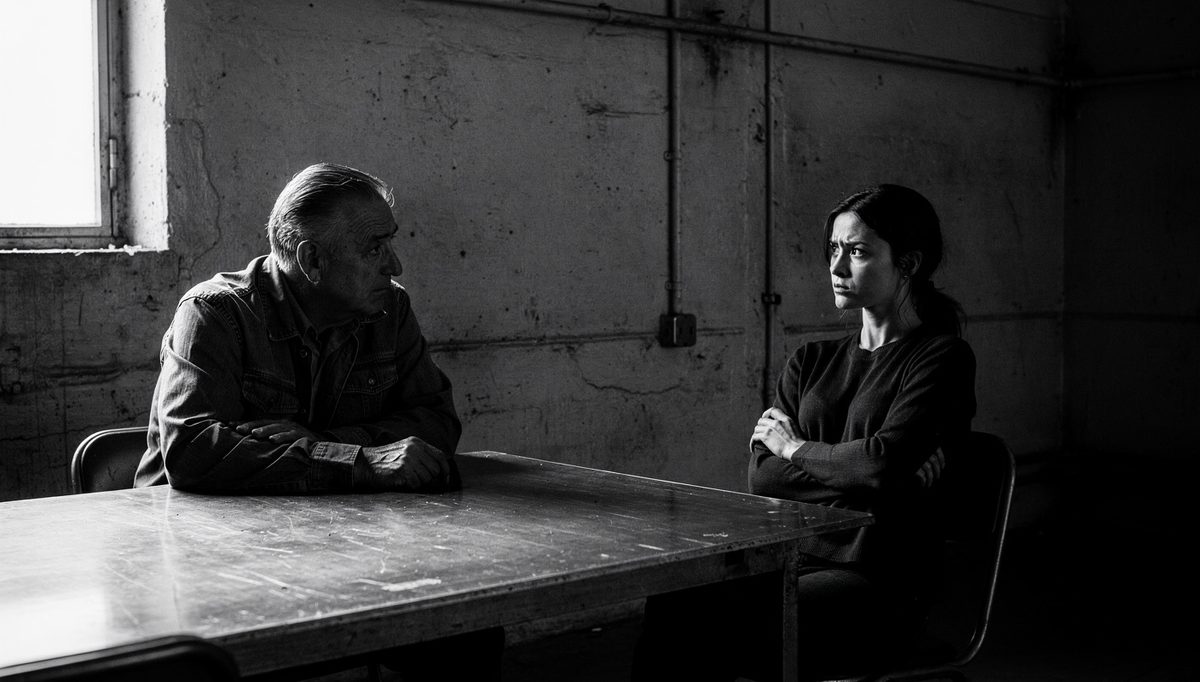 Man practicing patient hearing mode with a difficult person