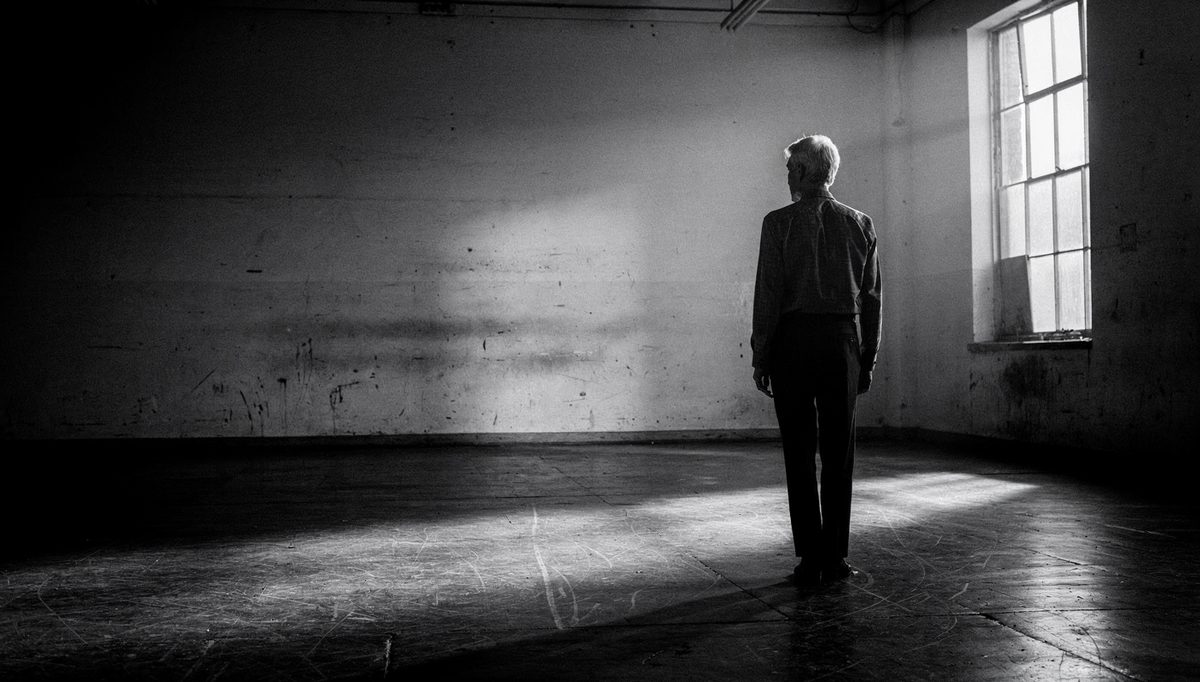 Leader standing alone with confidence competence loop presence