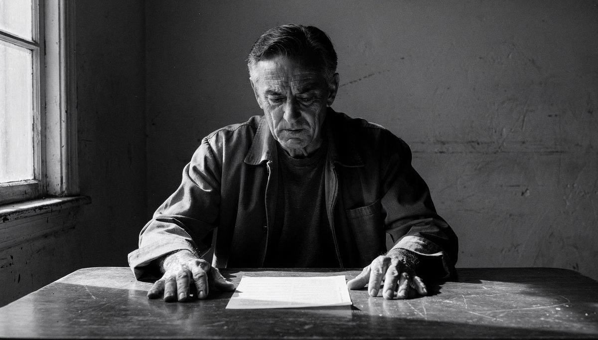 Man preparing script usage process notes for emotional control conversation