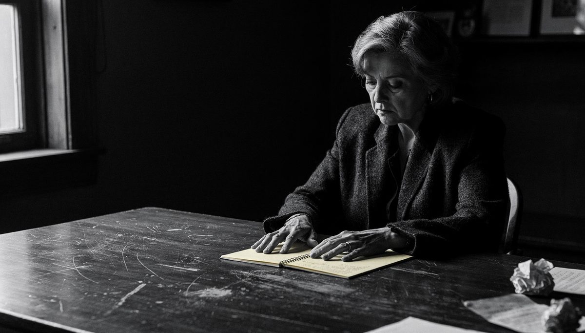 Mediator preparing notes before a high-stakes mediator preparation method session