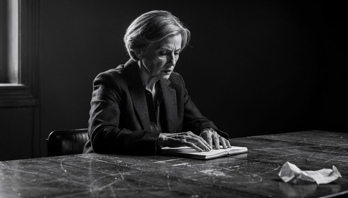 Mediator preparing notes before a high-stakes mediator preparation method session
