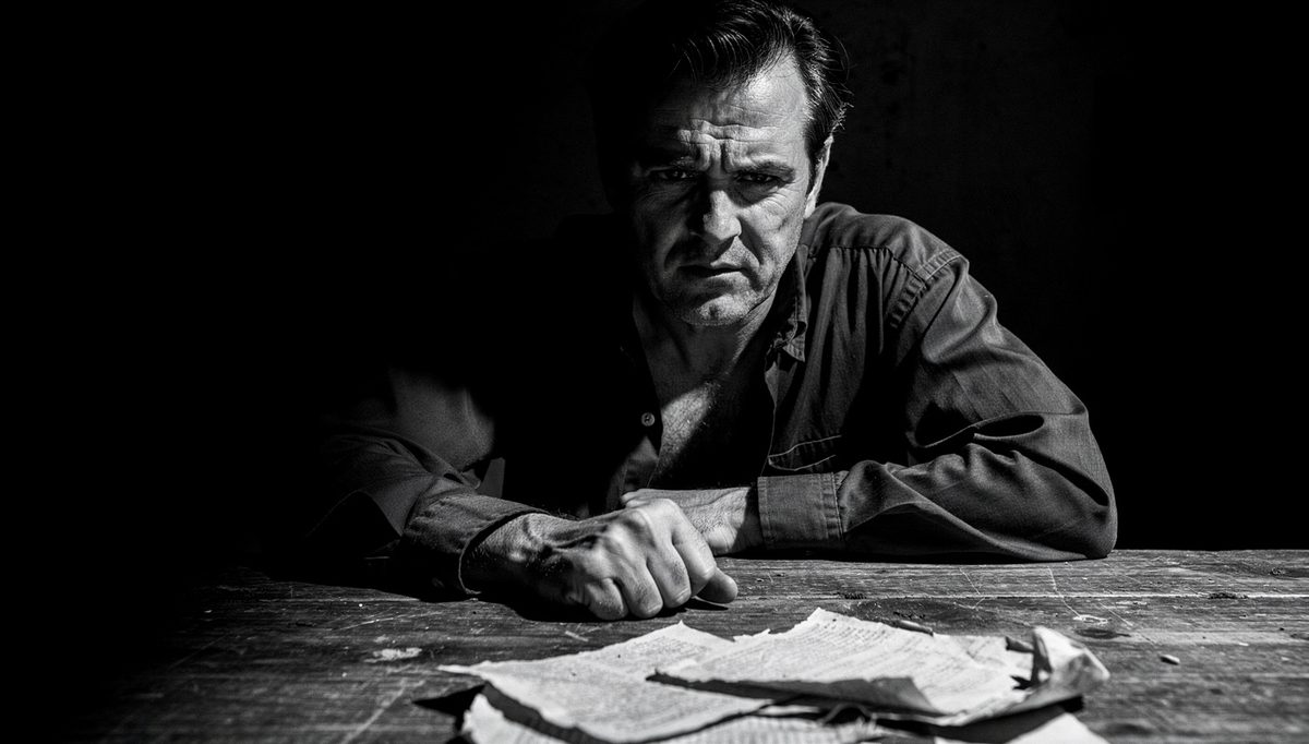 Man holding composure during emotional hijacking conflict negotiation