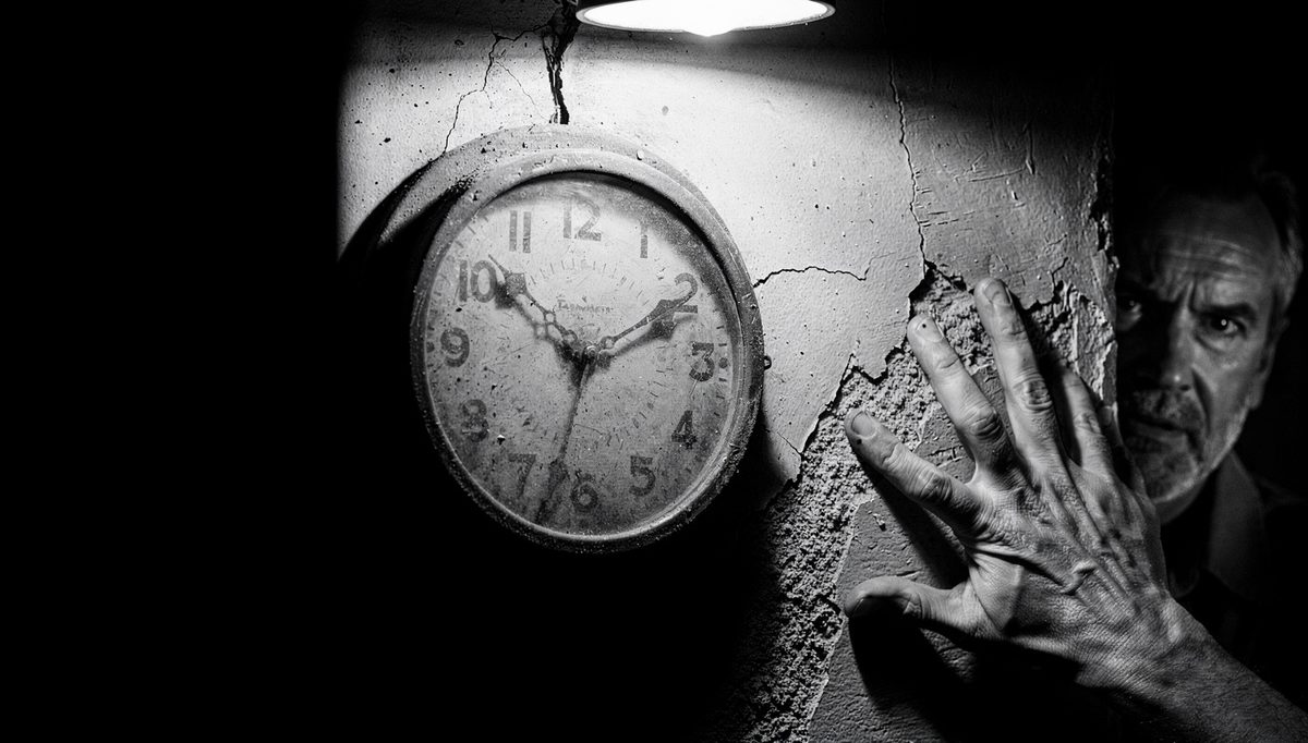 Clock face on cracked wall illustrating mediation timing mistakes
