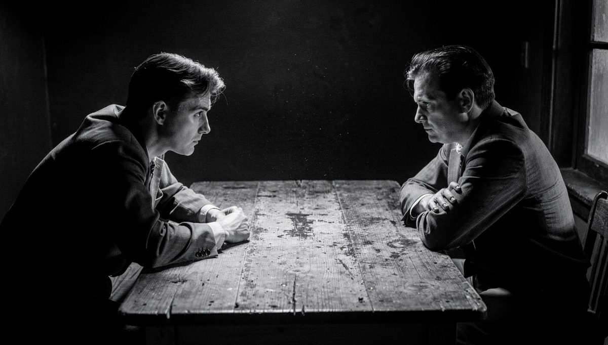 Two people in tense conversation illustrating underlying interests mediation