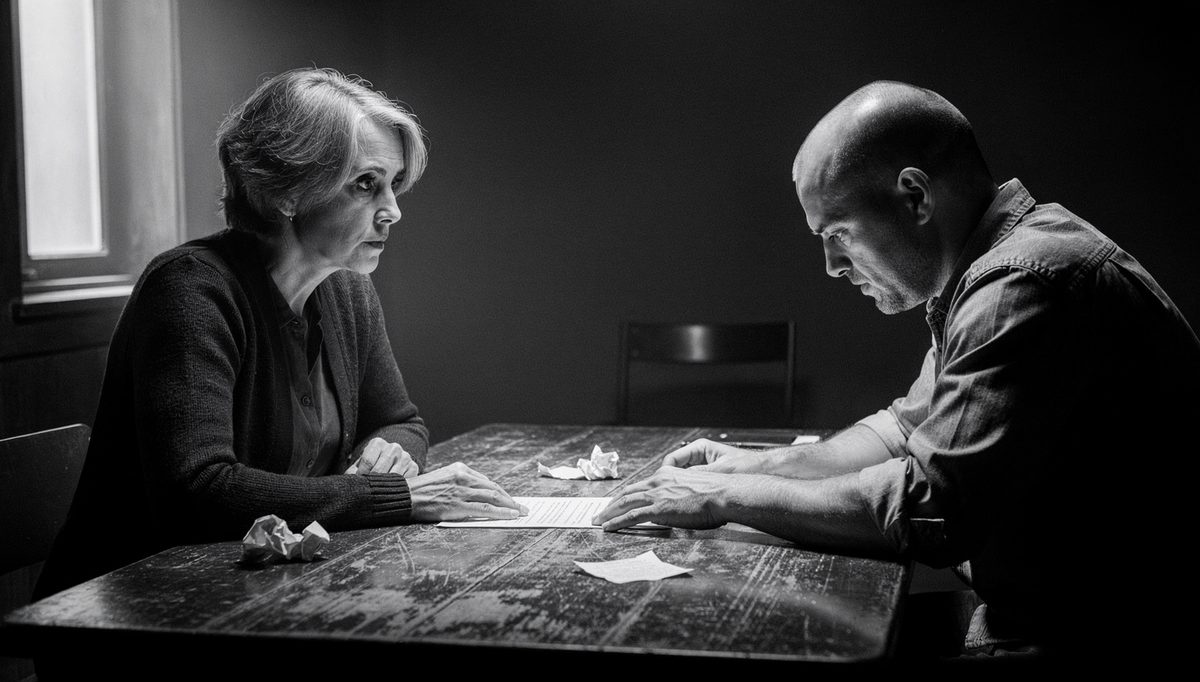 Two people in tense toxic traits conversation seeking clear agreement