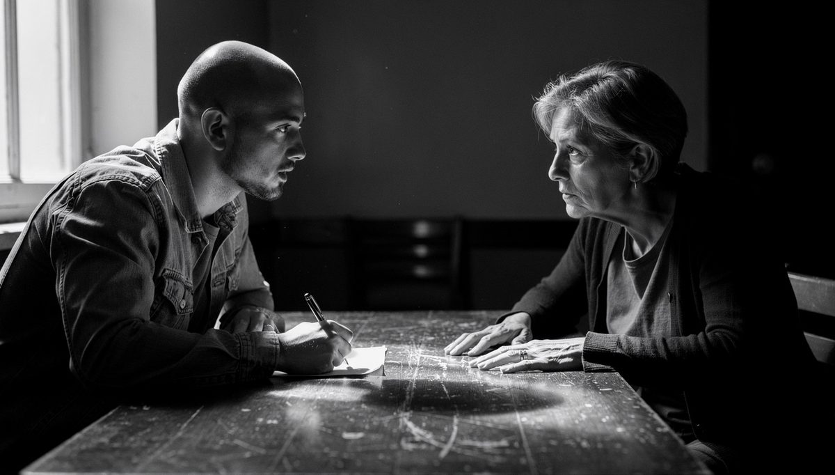 Two professionals in close feedback conversation, close feedback conversation