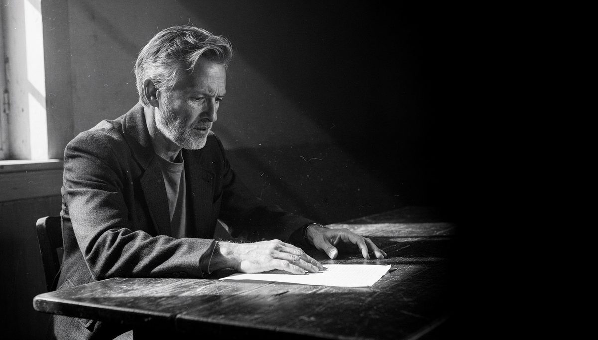 Man preparing confrontation scripts for toxic traits at table