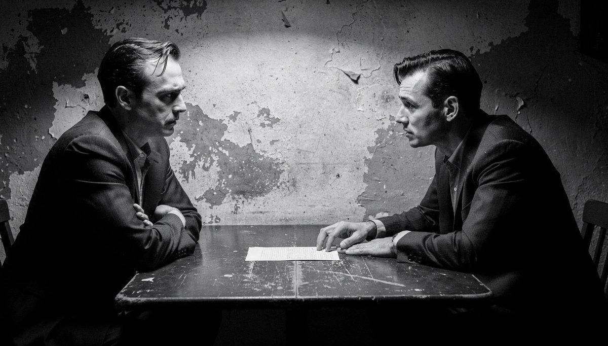 Two people in a difficult conversation ending a working relationship