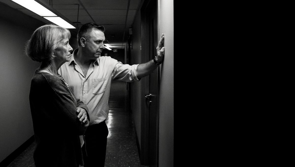 Two colleagues in tense standoff, manage tension after disagreement