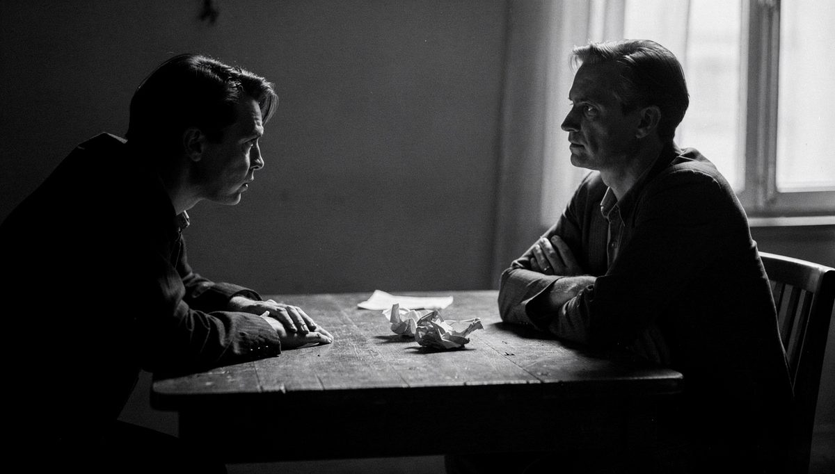 Two people in tense cross-cultural differences tension conversation