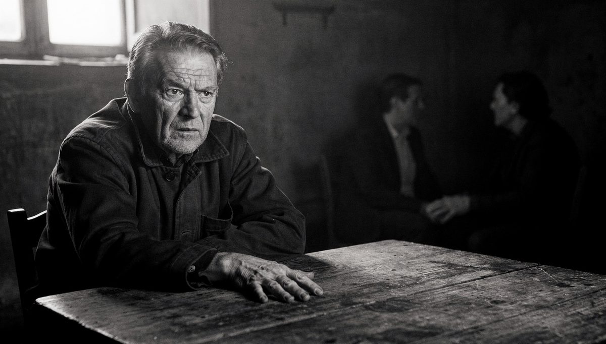 Older man managing tension as both participant and mediator