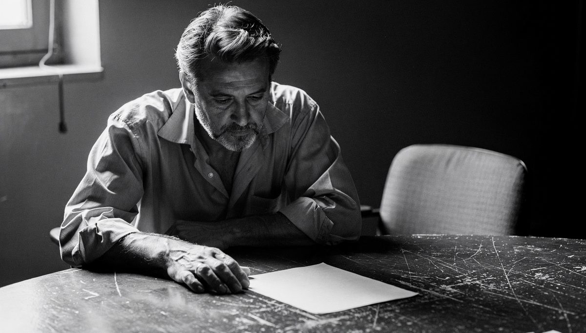 Man preparing for a difficult workplace mistake conversation alone