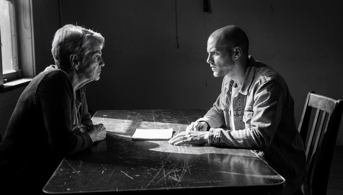 Two colleagues in tense conversation, protecting team synergy
