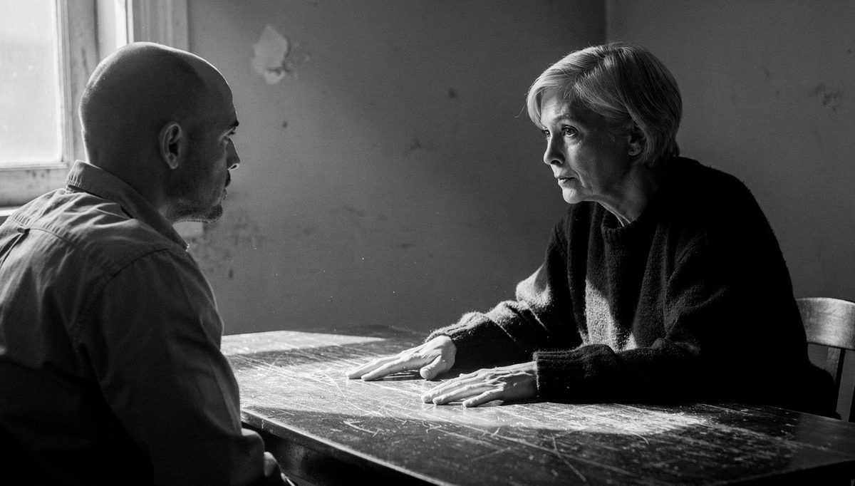 Two people in feedback conversation showing physical expression openness