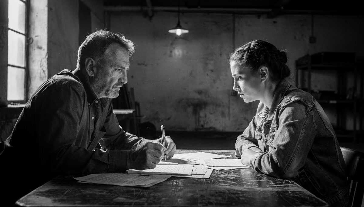 Two colleagues making synergy decisions with confidence at table