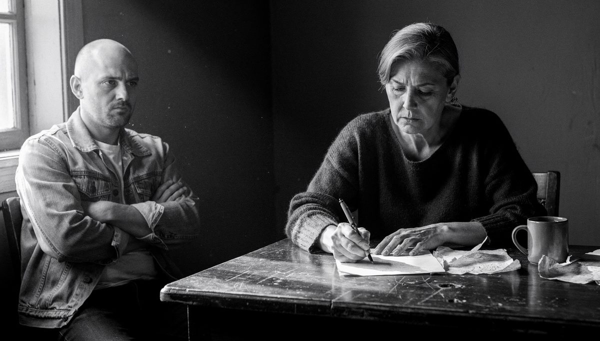 Woman preparing S.T.R.O.N.G. Method notes before feedback conversation