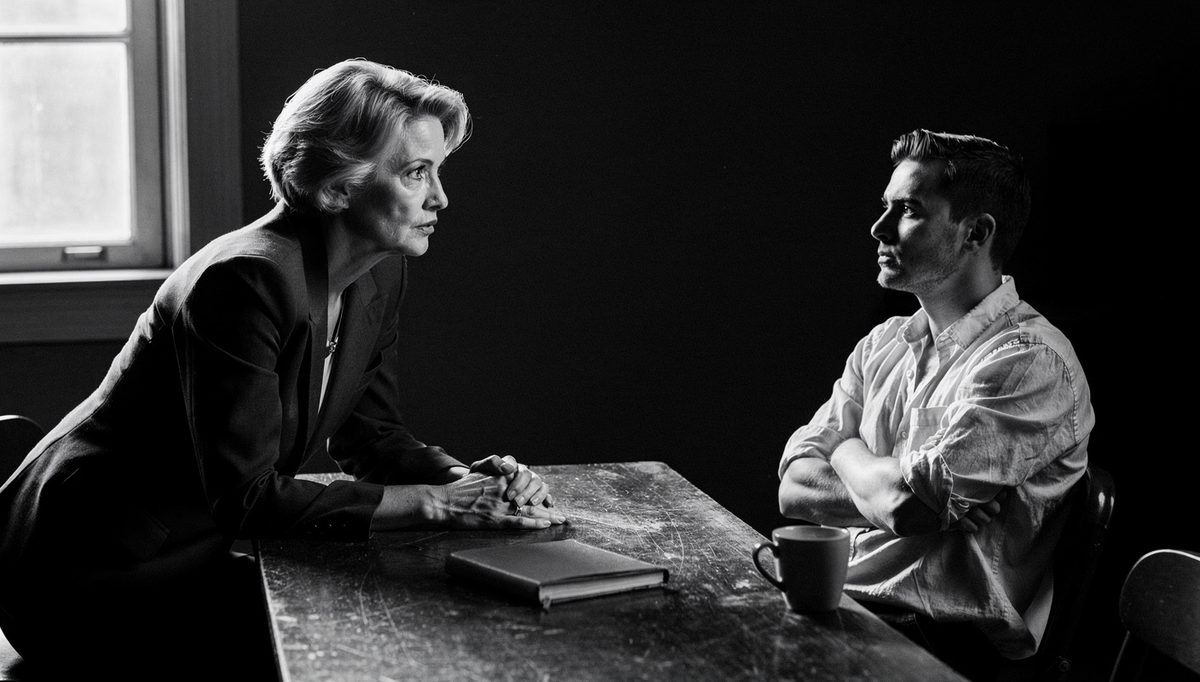 Leader using leadership voice techniques with skilled team member