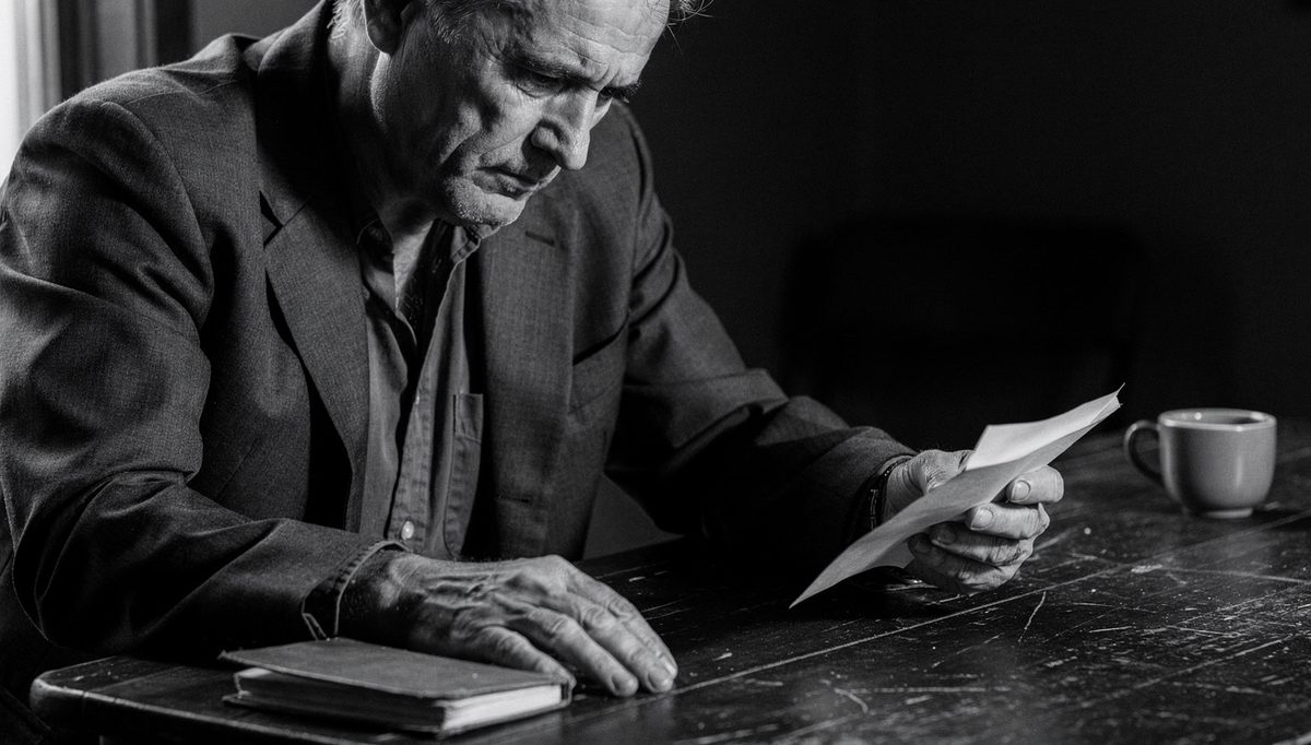 Man studying word-for-word scripts before a difficult conflict conversation