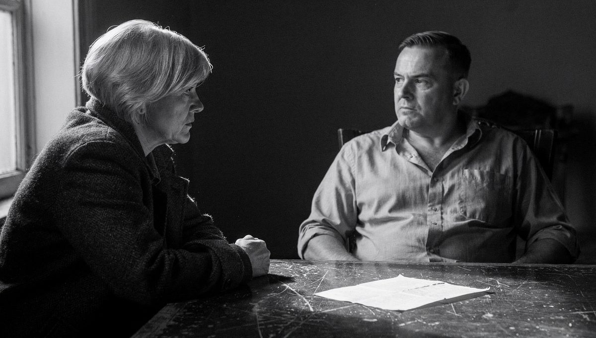 Two negotiators facing a low anchor reframing moment across a table
