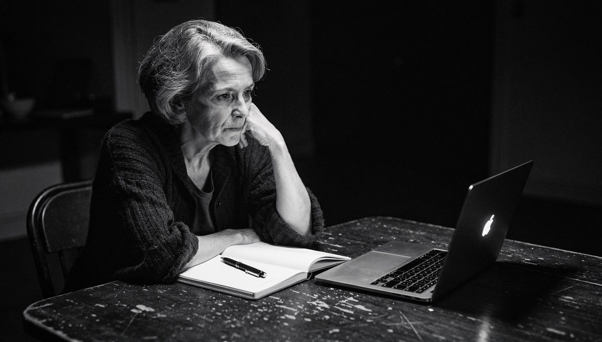 Woman building remote team synergy through focused virtual communication