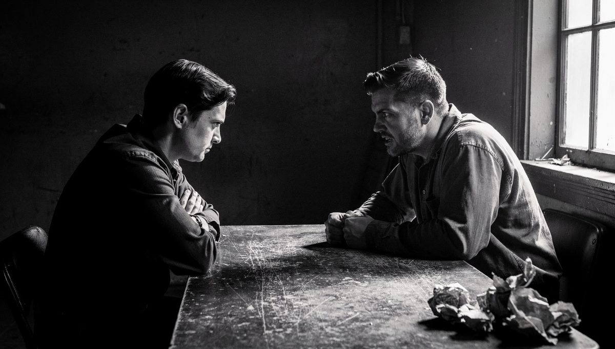 Two colleagues in tense silence illustrating silent treatment work