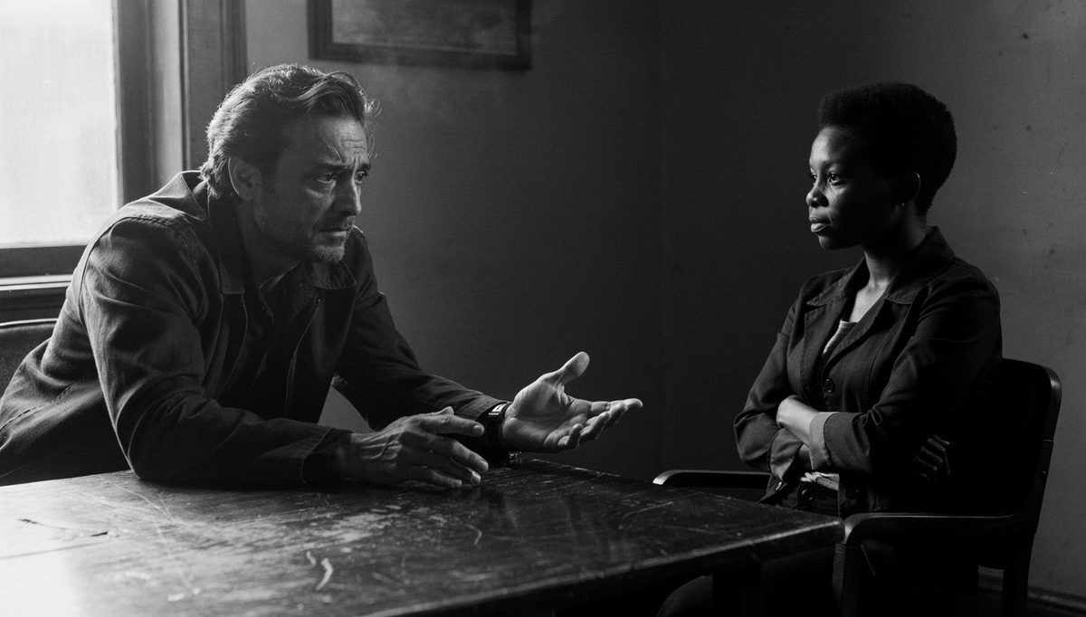 Two professionals mid-conflict repair using genuine apology framework