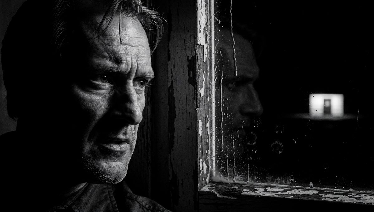 Man gazing through window, envy reveals values in self-awareness