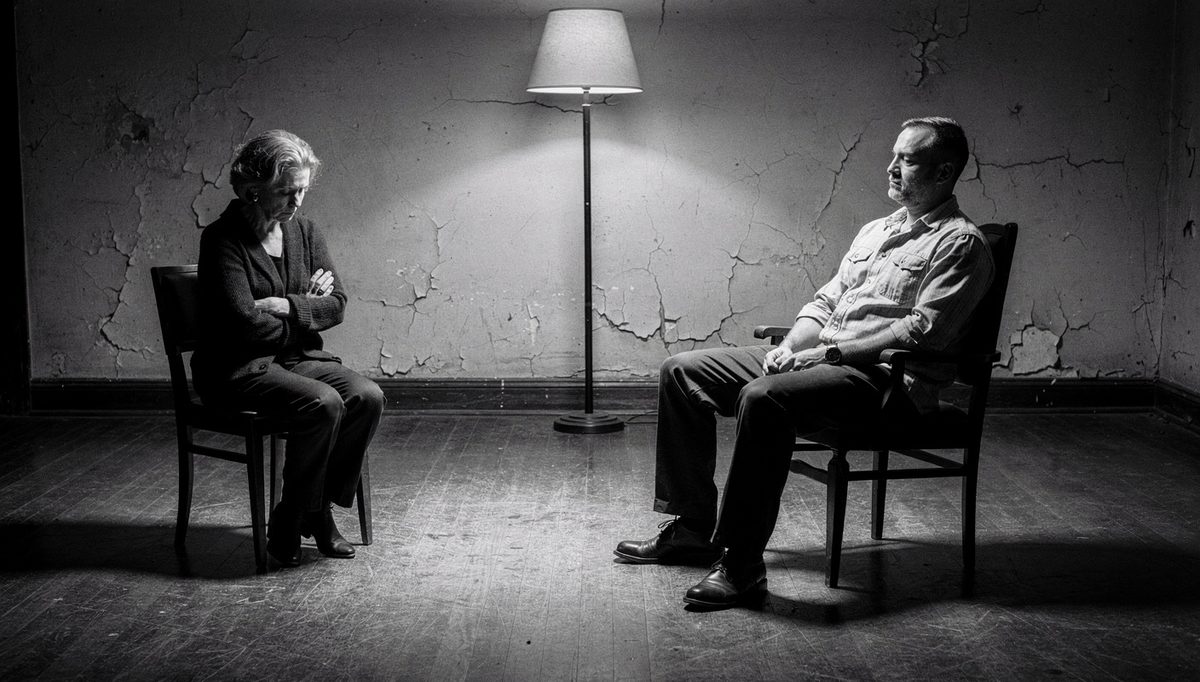 Two people sitting apart, toxic traits relationships creating visible distance
