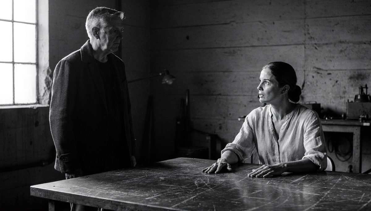 Two professionals using D.E.A.L. method body language during conflict
