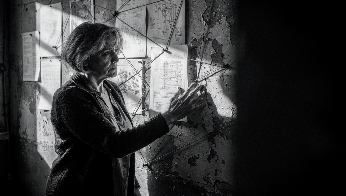 Woman studying a role clarity map showing team synergy structure