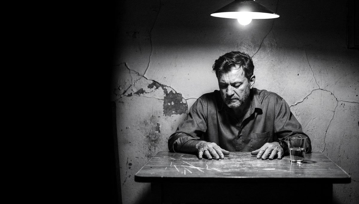 Man reflecting alone, childhood emotional patterns affecting emotional control