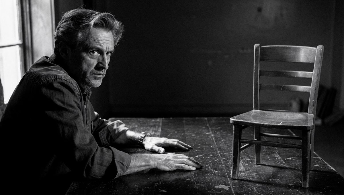 Man at table demonstrating anchoring in negotiation standoff