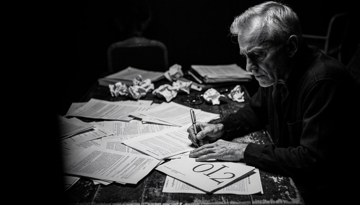 Man writing opening anchor number in negotiation script preparation