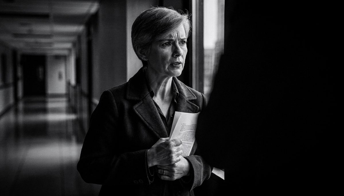 Woman rehearsing difficult conversation scripts before a hard workplace talk